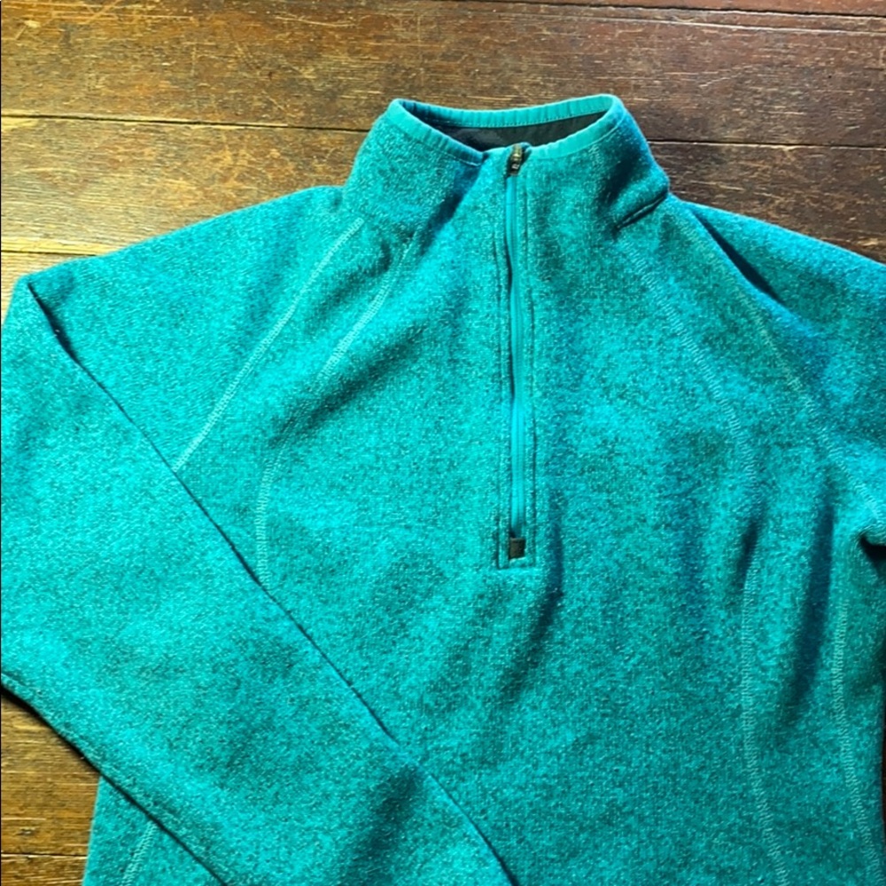 Eddie Bauer M Fleece Pullover Blue 1/4 Zip